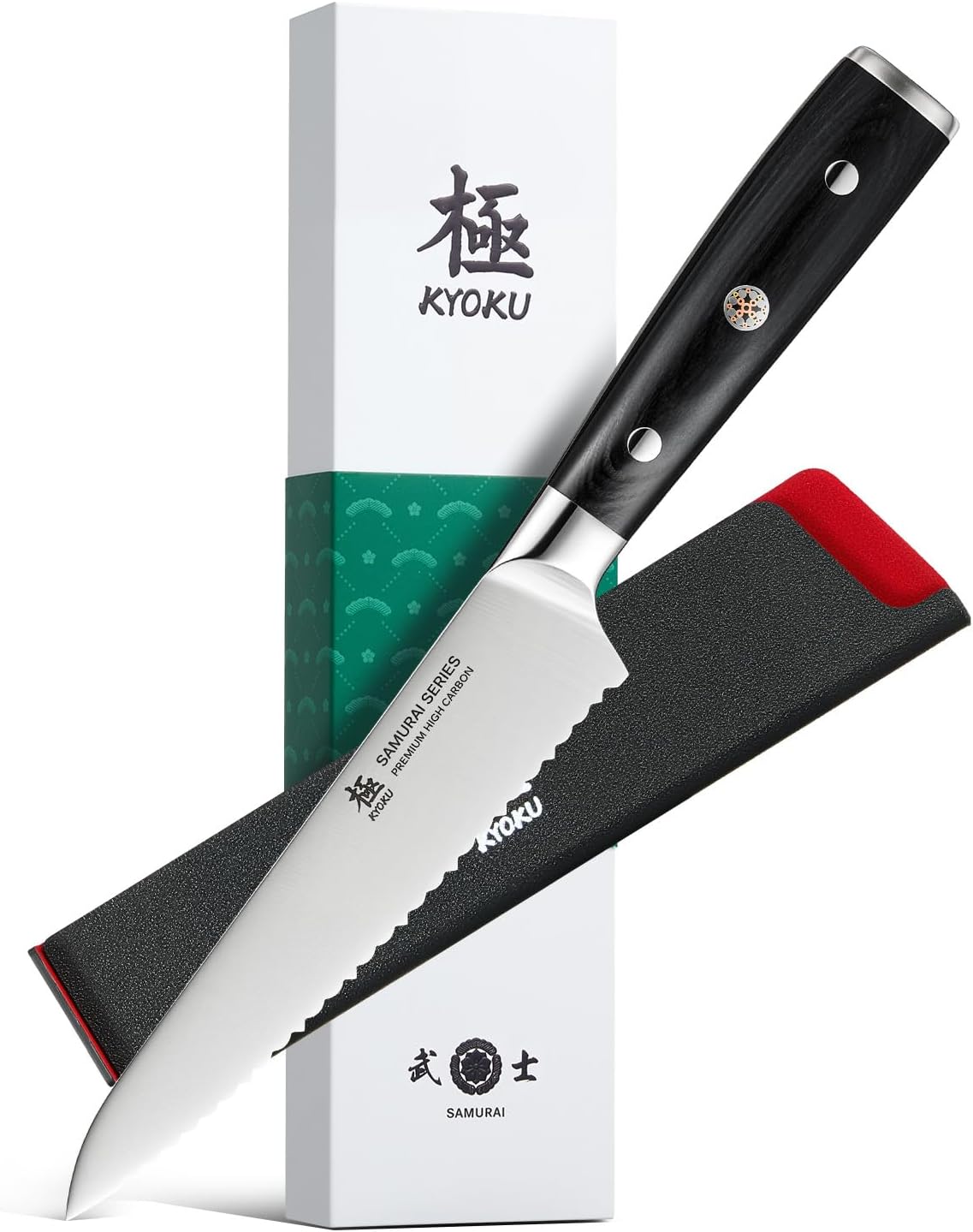 5" Serrated Cheese Knife - German Steel Cheese Slicer with Sheath | German 1.4116 Stainless Steel Full Tang Hollow Blade, Pakkawood Handle, Hard Soft Cheese Slicing Knife With Gift Box