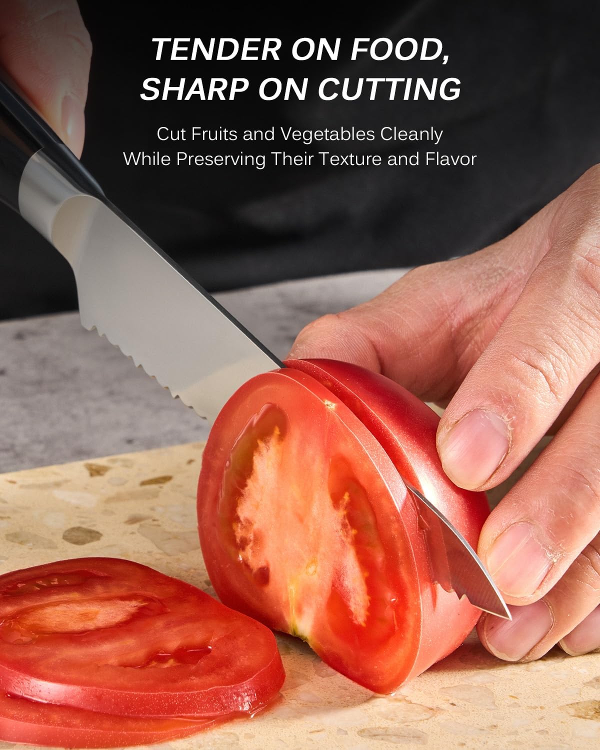 5" Serrated Cheese Knife - German Steel Cheese Slicer with Sheath | German 1.4116 Stainless Steel Full Tang Hollow Blade, Pakkawood Handle, Hard Soft Cheese Slicing Knife With Gift Box