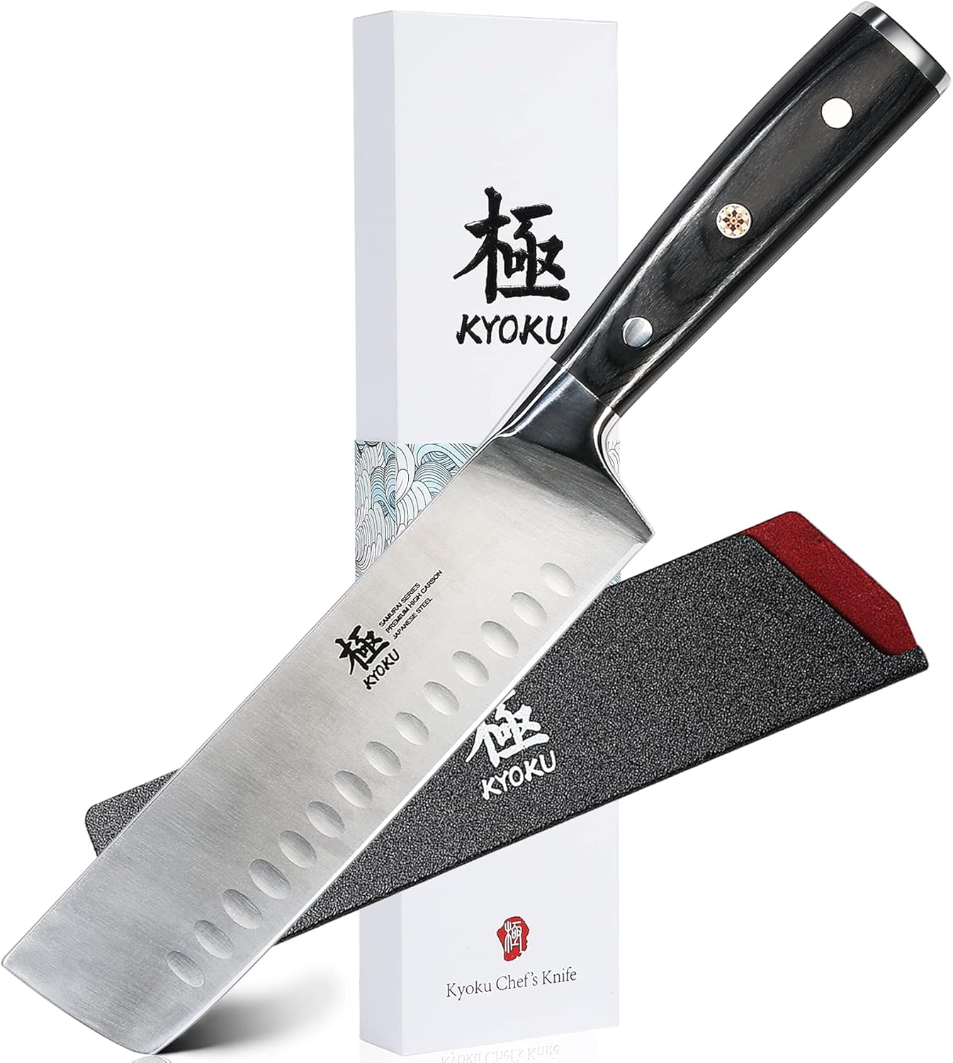 5" Serrated Cheese Knife - German Steel Cheese Slicer with Sheath | German 1.4116 Stainless Steel Full Tang Hollow Blade, Pakkawood Handle, Hard Soft Cheese Slicing Knife With Gift Box