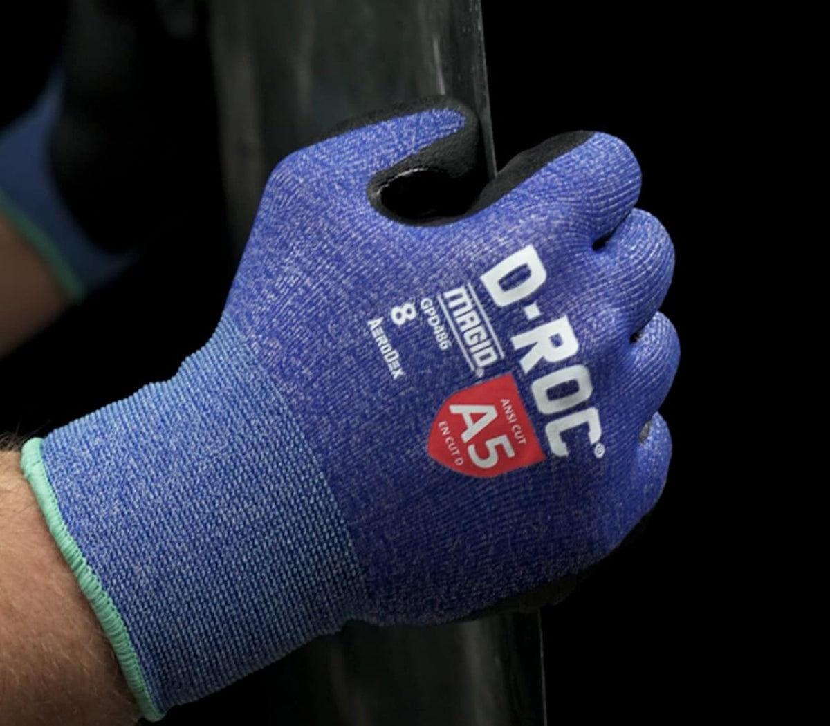 MAGID Cut Resistant Nitrile Coated AeroDex Work Gloves - Cut Level A5, 18GA, Touchscreen Compatible