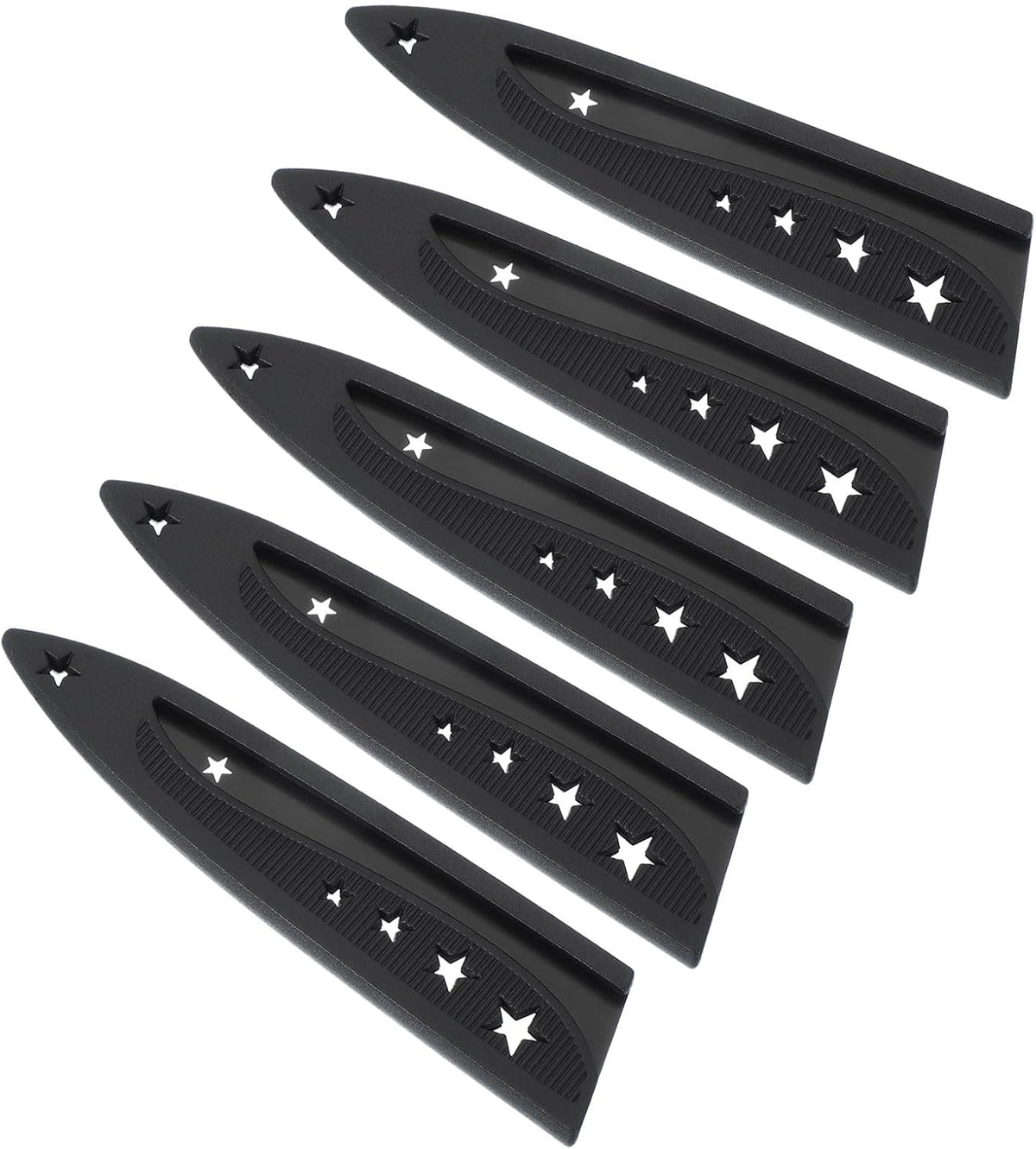Plastic Safety Knife Cover Sleeves for 5" Paring Knife, 5 Pack Knife Blade Guard Protector Universal Kitchen Knife Sheath for Kitchen Bar, Black