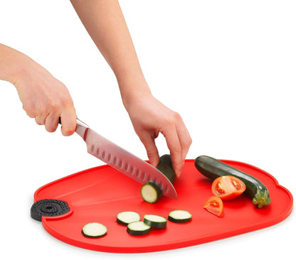 Large Silicone Cutting Board – Poppy Design Flexible Cutting Mat – 12 x 16 Inches