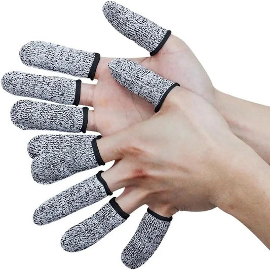 Cut-Resistant Finger Sleeve, Finger Protector, Reusable, Non-Slip Finger Guard for Kitchen, Work, and Carving (50PCS)
