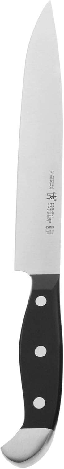 Statement Razor-Sharp 8-inch Slicing Knife, German Engineered Informed by 100+ Years of Mastery, Black/Stainless Steel