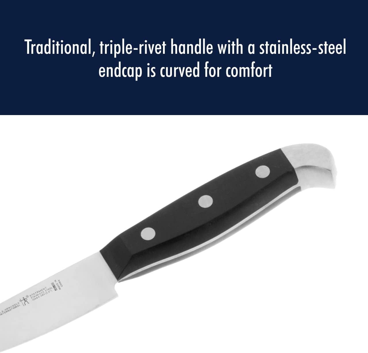 Statement Razor-Sharp 8-inch Slicing Knife, German Engineered Informed by 100+ Years of Mastery, Black/Stainless Steel