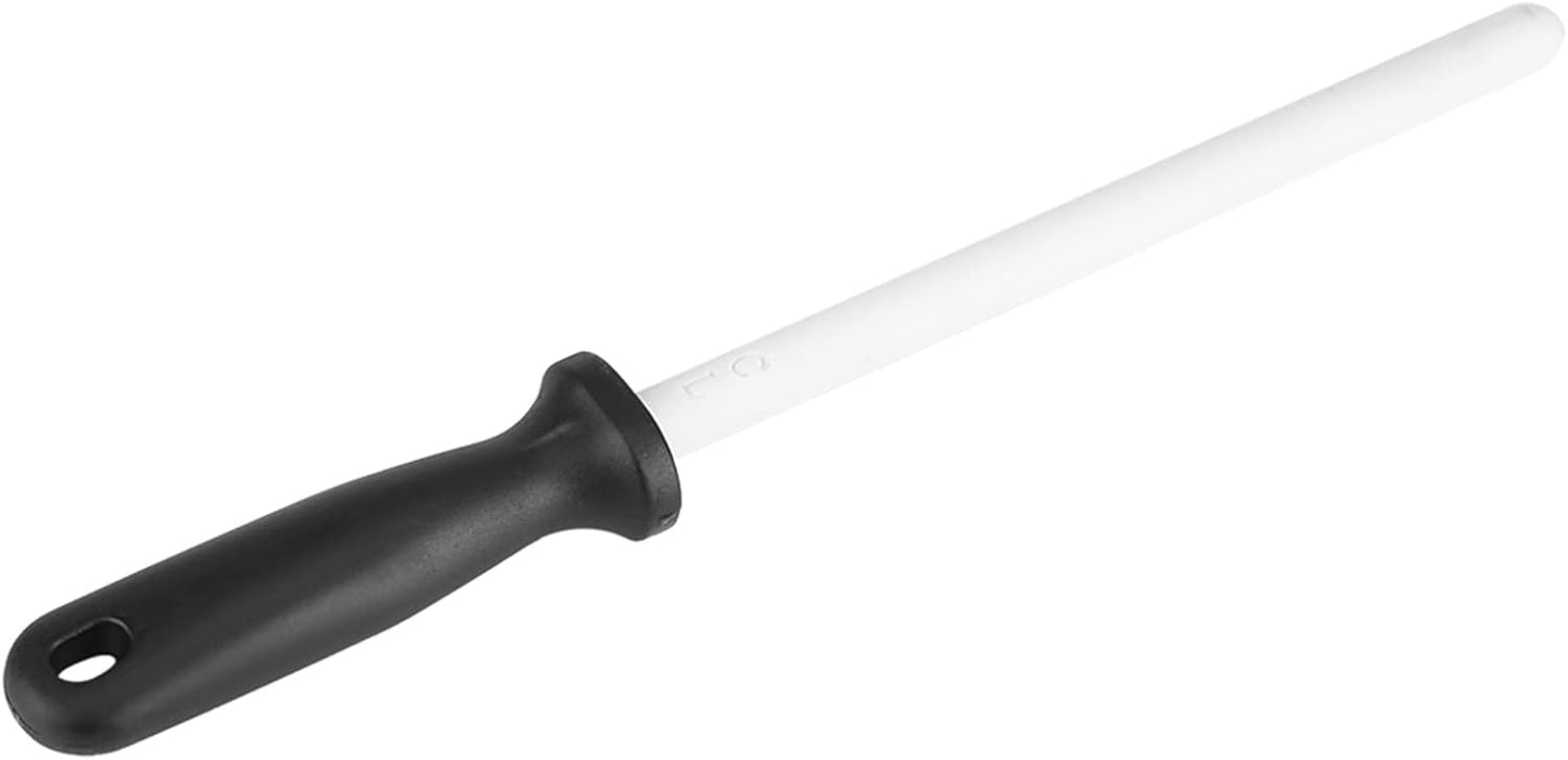 Ceramic Sharpening Rod, 8inch Stick Sharpener Stone Zirconia Grinding Tool for Kitchen Knife Scissors Chef ABS Handle