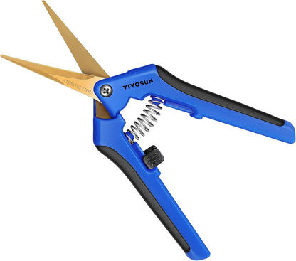 6.5 Inch Gardening Scissors Hand Pruner Pruning Shear with Straight Stainless Steel Blades Orange 1-Pack | Straight Precision Stainless Steel Blades, Comfort Ergonomic Grips, Ideal Snip for deadheading, trimming & shaping plants