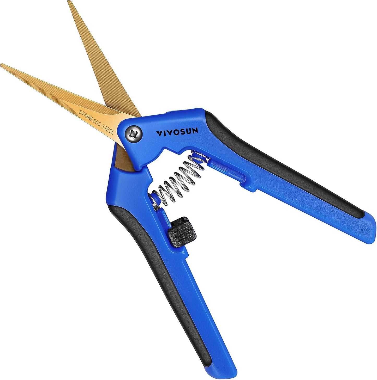 6.5 Inch Gardening Scissors Hand Pruner Pruning Shear with Straight Stainless Steel Blades Orange 1-Pack | Straight Precision Stainless Steel Blades, Comfort Ergonomic Grips, Ideal Snip for deadheading, trimming & shaping plants