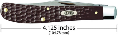 Case WR XX Pocket Knife Brown Synthetic Barehead Slimline Trapper Item #135 - (61048 SS) - Length Closed: 4 1/8 Inches