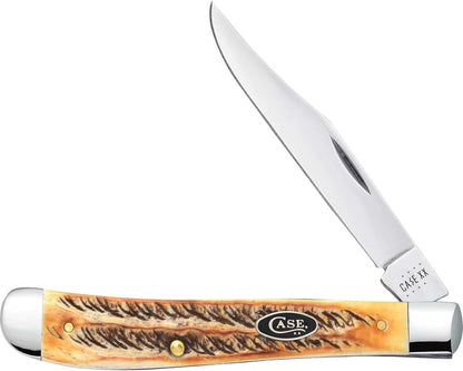 Case WR XX Pocket Knife Brown Synthetic Barehead Slimline Trapper Item #135 - (61048 SS) - Length Closed: 4 1/8 Inches
