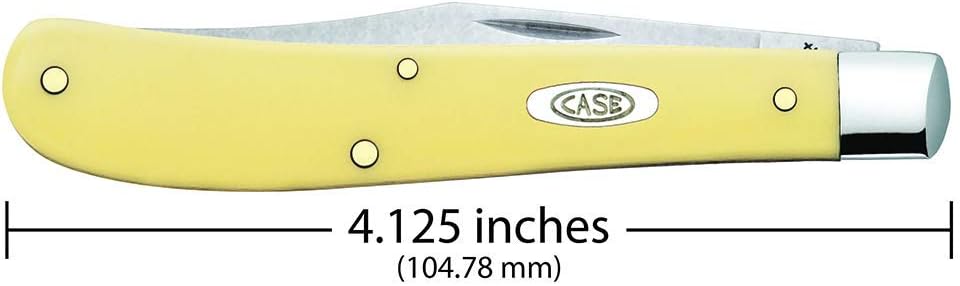 Case WR XX Pocket Knife Brown Synthetic Barehead Slimline Trapper Item #135 - (61048 SS) - Length Closed: 4 1/8 Inches