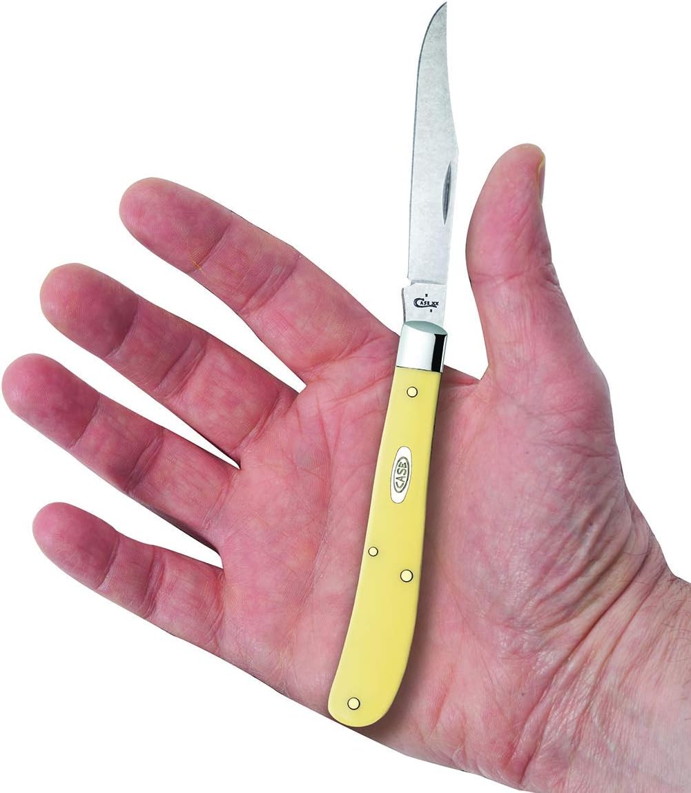 Case WR XX Pocket Knife Brown Synthetic Barehead Slimline Trapper Item #135 - (61048 SS) - Length Closed: 4 1/8 Inches