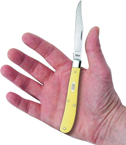 Case WR XX Pocket Knife Brown Synthetic Barehead Slimline Trapper Item #135 - (61048 SS) - Length Closed: 4 1/8 Inches