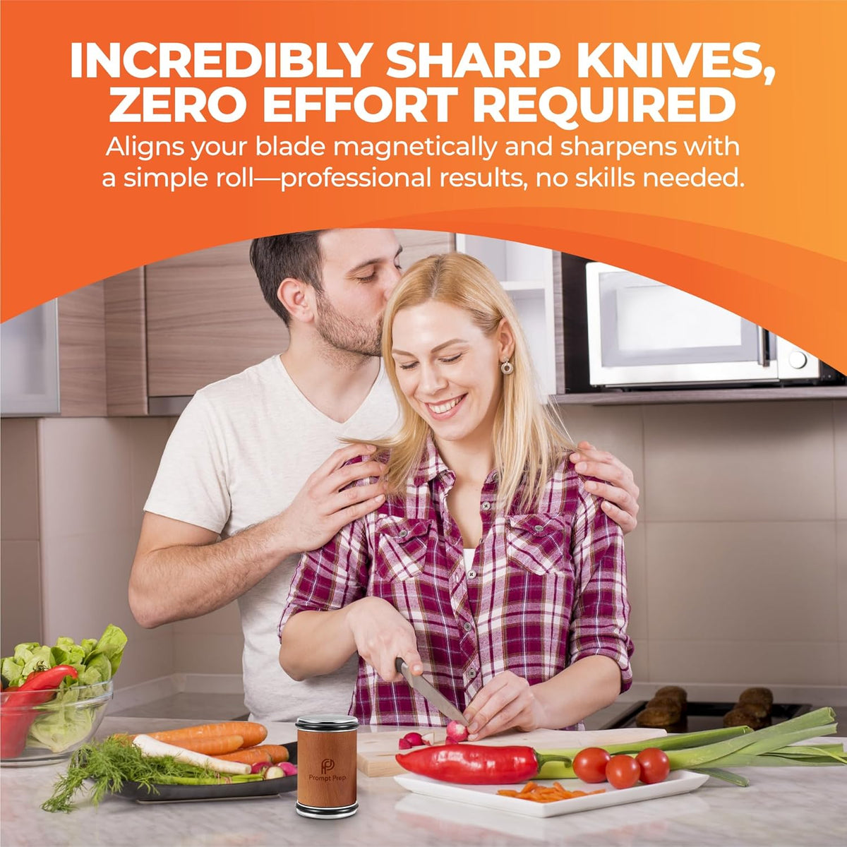 Rolling Knife Sharpener | Easy Knife Sharpening Tool for Kitchen | 15° & 20° Adjustable Angles | Professional Knife Sharpener for Chef & Home Use