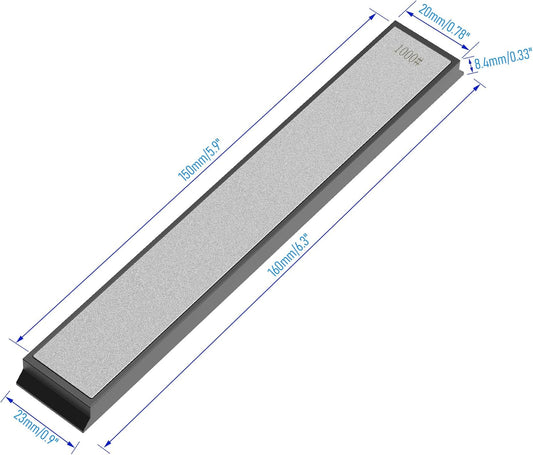 Diamond Sharpening Plate, Grit 1000, with Non-Slip Base | Knife Sharpener Stone, Knife Sharpening Stone for Kitchen Knife Sharpener Professional Sharpening Tool