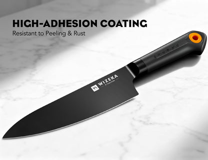15-Piece Kitchen Knife Set with Block, Dishwasher Safe, Razor-Sharp | Cut with Ease, German Stainless Steel, Anti-rust Coating, Ergonomic Handle, Long-lasting Edge, Block and Sharpener Included