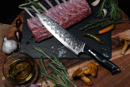 Kiritsuke Chef's Knife 8 Inch Damascus Japanese VG10 Super Steel 67 Layer High Carbon Stainless Steel