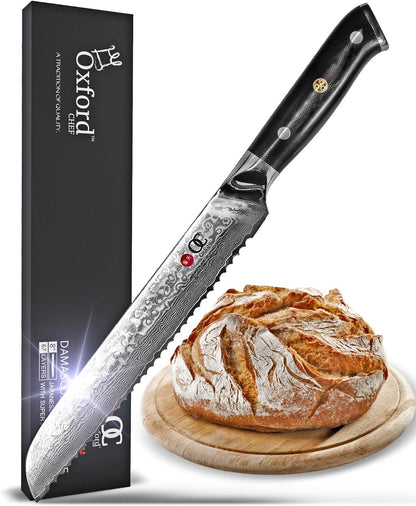 Kiritsuke Chef's Knife 8 Inch Damascus Japanese VG10 Super Steel 67 Layer High Carbon Stainless Steel