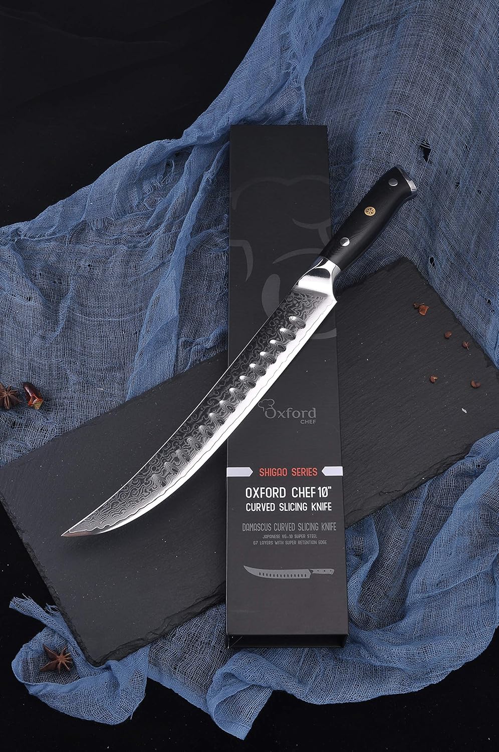 Kiritsuke Chef's Knife 8 Inch Damascus Japanese VG10 Super Steel 67 Layer High Carbon Stainless Steel