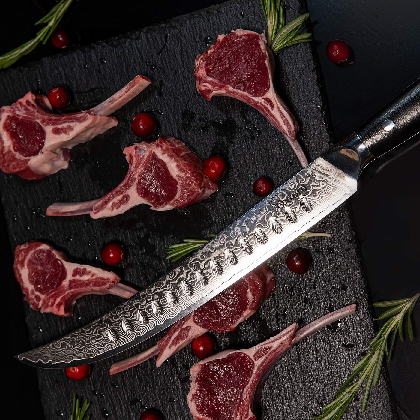 Kiritsuke Chef's Knife 8 Inch Damascus Japanese VG10 Super Steel 67 Layer High Carbon Stainless Steel