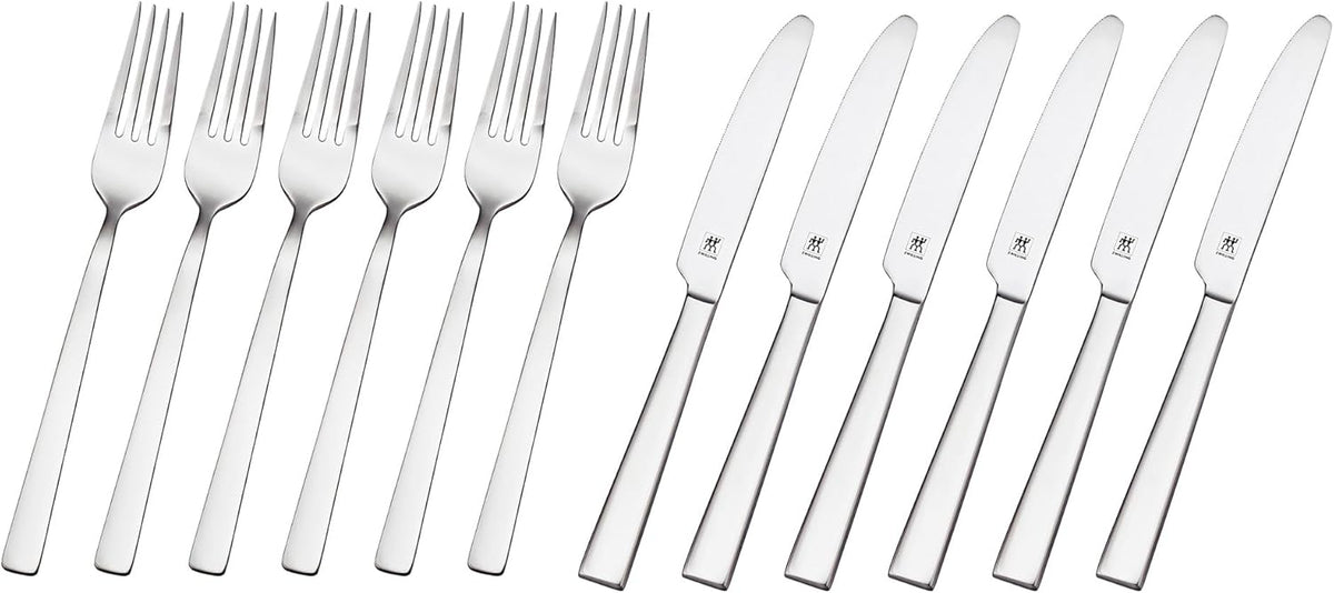 Steak Dinner 12-Piece Set includes forks and steak knives, Gift Set with Presentation Box
