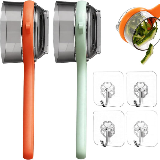 2 Pcs Peeler with Container, Peeling Knife with Storage Box, With 4 Hooks, Easy to Clean Double-Sided Stainless Steel Vegetable Peeler With Container for Home Kitchen