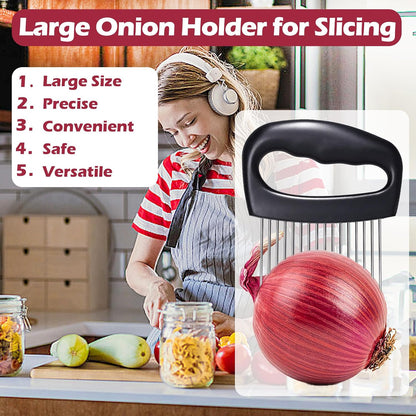 Extra-Large Onion Holder for Slicing, 304 Stainless Steel
