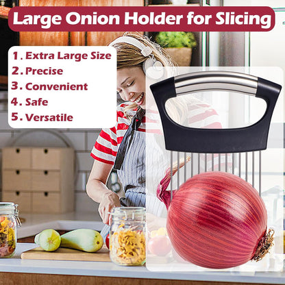 Extra-Large Onion Holder for Slicing, 304 Stainless Steel