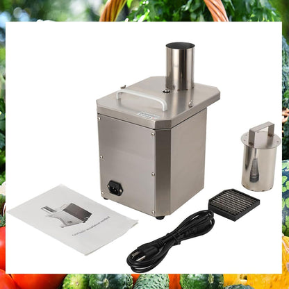 Commercial Vegetable Chopper Slicer Shredder, 110V Stainless Steel | Automatic Fruit and Vegetable Chopper Dicer Chopper Shredder Machine for Onions, Carrots, Cucumbers, Diced Ham, Potatoes