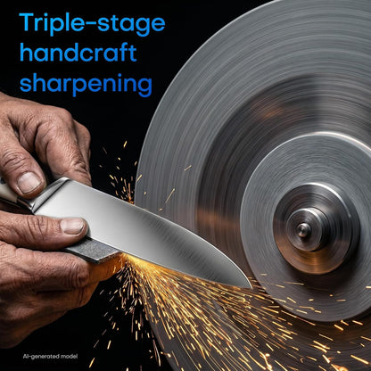 Chef Knife Set, High Carbon Stainless Steel Ultra Sharp Blade Ergonomic Handle, Kitchen Knife Block Set with Built-in Sharpener, Elegant Gift for Holiday(15 PCS Pro White)