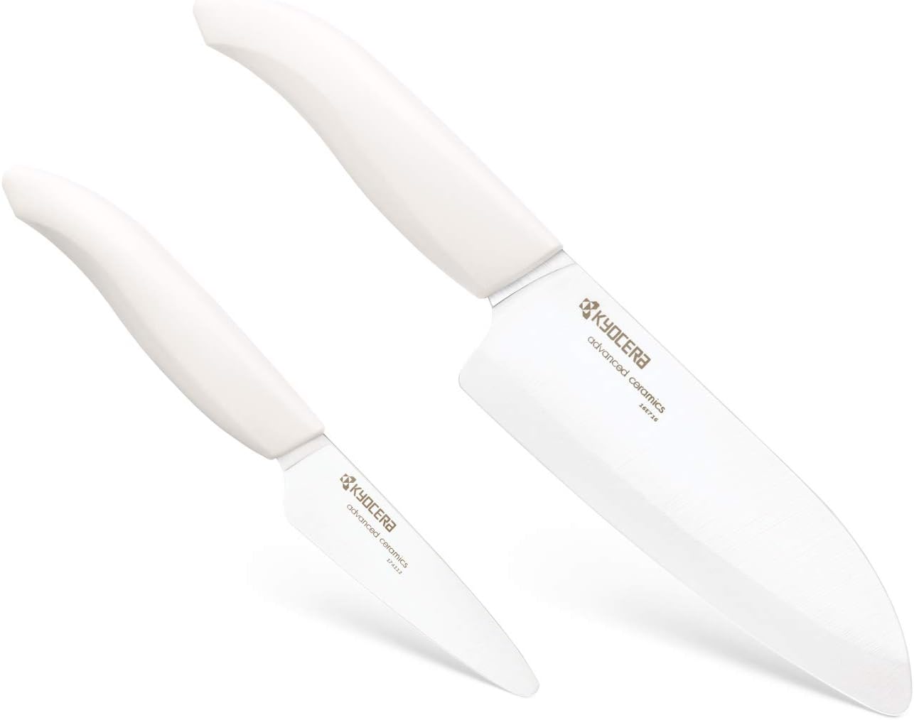 2-Piece Ceramic Knife Set 5.5" Santoku and 3" Paring Knife | Revolution Ceramic Knife Set: 5.5” Santoku & 3” Paring Blades in Gift Box – Essential for Fresh Meal Preparation