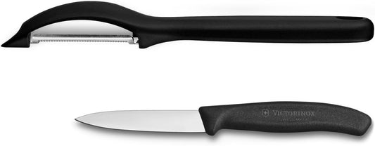 VIC-7.6075.7603.US1 Swiss Classic Pillow Packs Serrated Peeler & 3¼" Paring Black