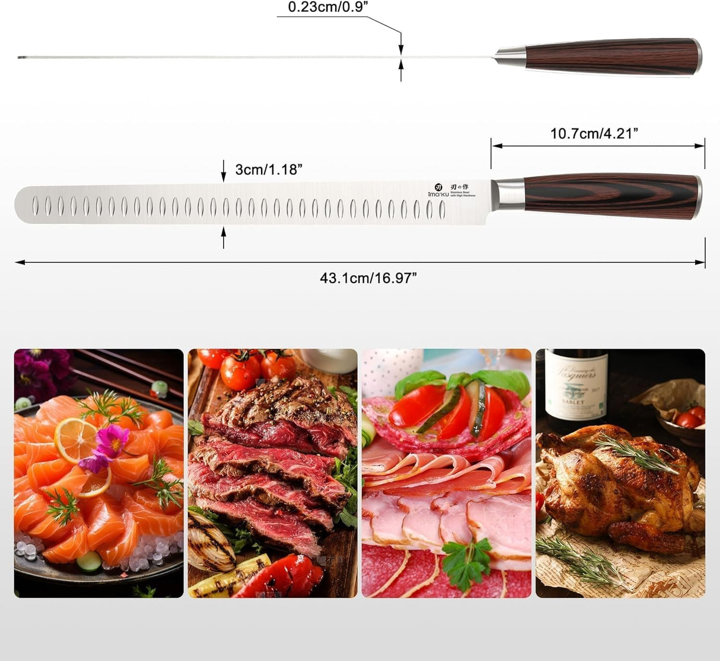 Santoku Knife 5 Inch, Japanese High Carbon Stainless Steel | Ultra Sharp Kitchen Knife, Chef Knife for Cutting Vegetable Meat, Ergonomic Pakkawood Handle, Best Choice for Home Kitchen
