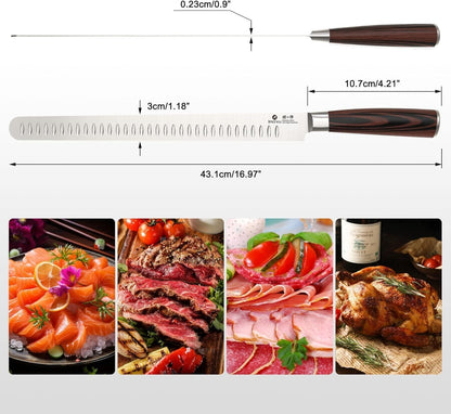 Santoku Knife 5 Inch, Japanese High Carbon Stainless Steel | Ultra Sharp Kitchen Knife, Chef Knife for Cutting Vegetable Meat, Ergonomic Pakkawood Handle, Best Choice for Home Kitchen