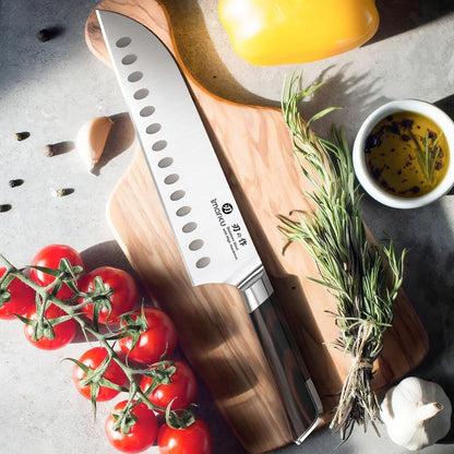 Santoku Knife 5 Inch, Japanese High Carbon Stainless Steel | Ultra Sharp Kitchen Knife, Chef Knife for Cutting Vegetable Meat, Ergonomic Pakkawood Handle, Best Choice for Home Kitchen