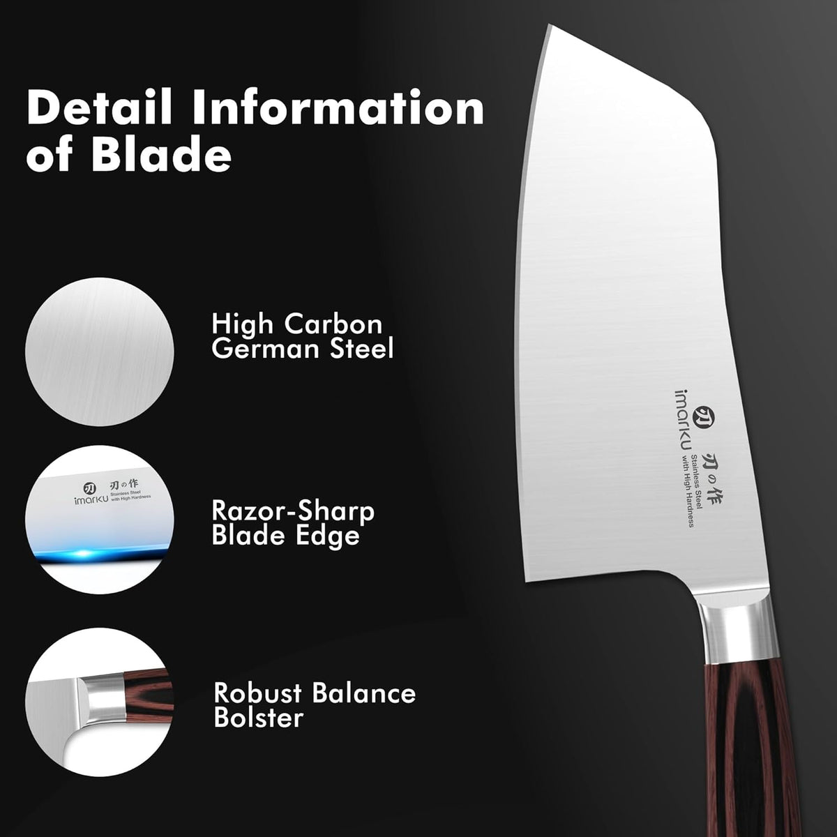 Santoku Knife 5 Inch, Japanese High Carbon Stainless Steel | Ultra Sharp Kitchen Knife, Chef Knife for Cutting Vegetable Meat, Ergonomic Pakkawood Handle, Best Choice for Home Kitchen