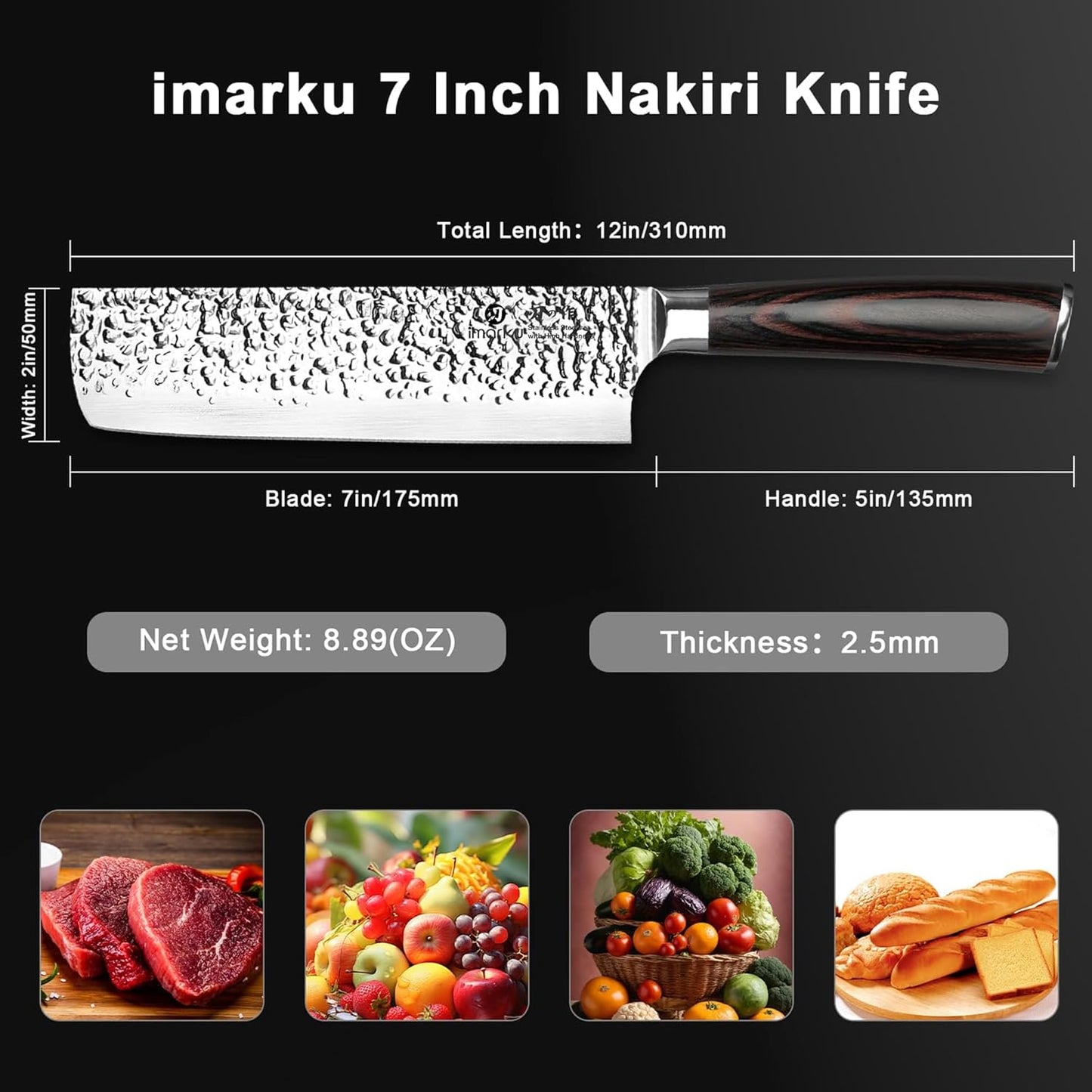 Santoku Knife 5 Inch, Japanese High Carbon Stainless Steel | Ultra Sharp Kitchen Knife, Chef Knife for Cutting Vegetable Meat, Ergonomic Pakkawood Handle, Best Choice for Home Kitchen