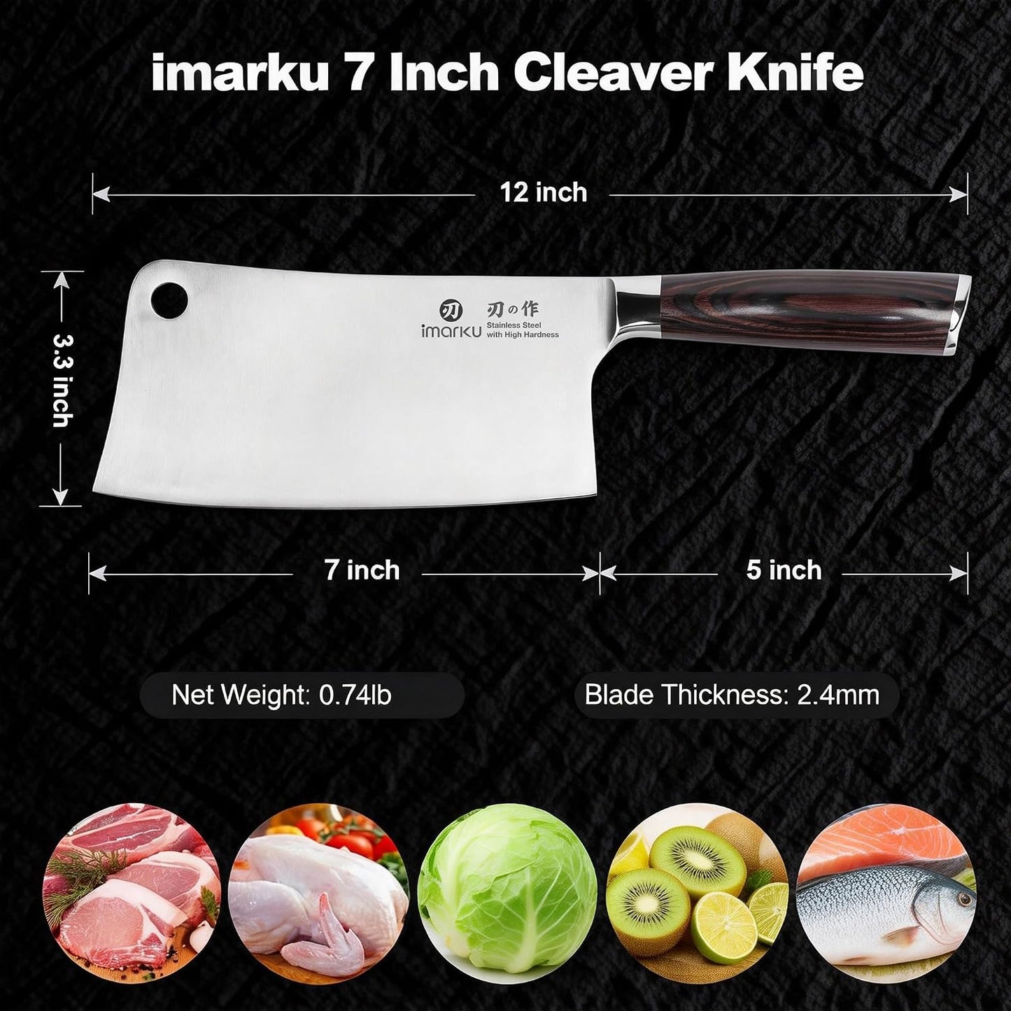 Santoku Knife 5 Inch, Japanese High Carbon Stainless Steel | Ultra Sharp Kitchen Knife, Chef Knife for Cutting Vegetable Meat, Ergonomic Pakkawood Handle, Best Choice for Home Kitchen