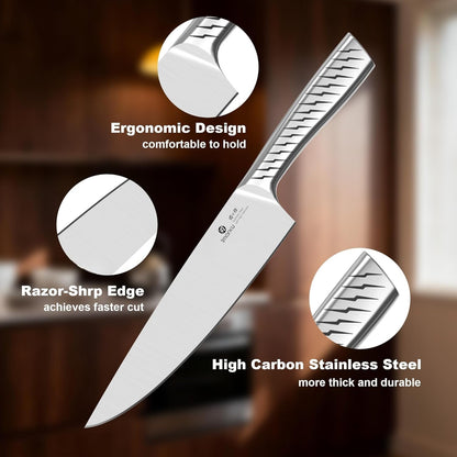 Santoku Knife 5 Inch, Japanese High Carbon Stainless Steel | Ultra Sharp Kitchen Knife, Chef Knife for Cutting Vegetable Meat, Ergonomic Pakkawood Handle, Best Choice for Home Kitchen