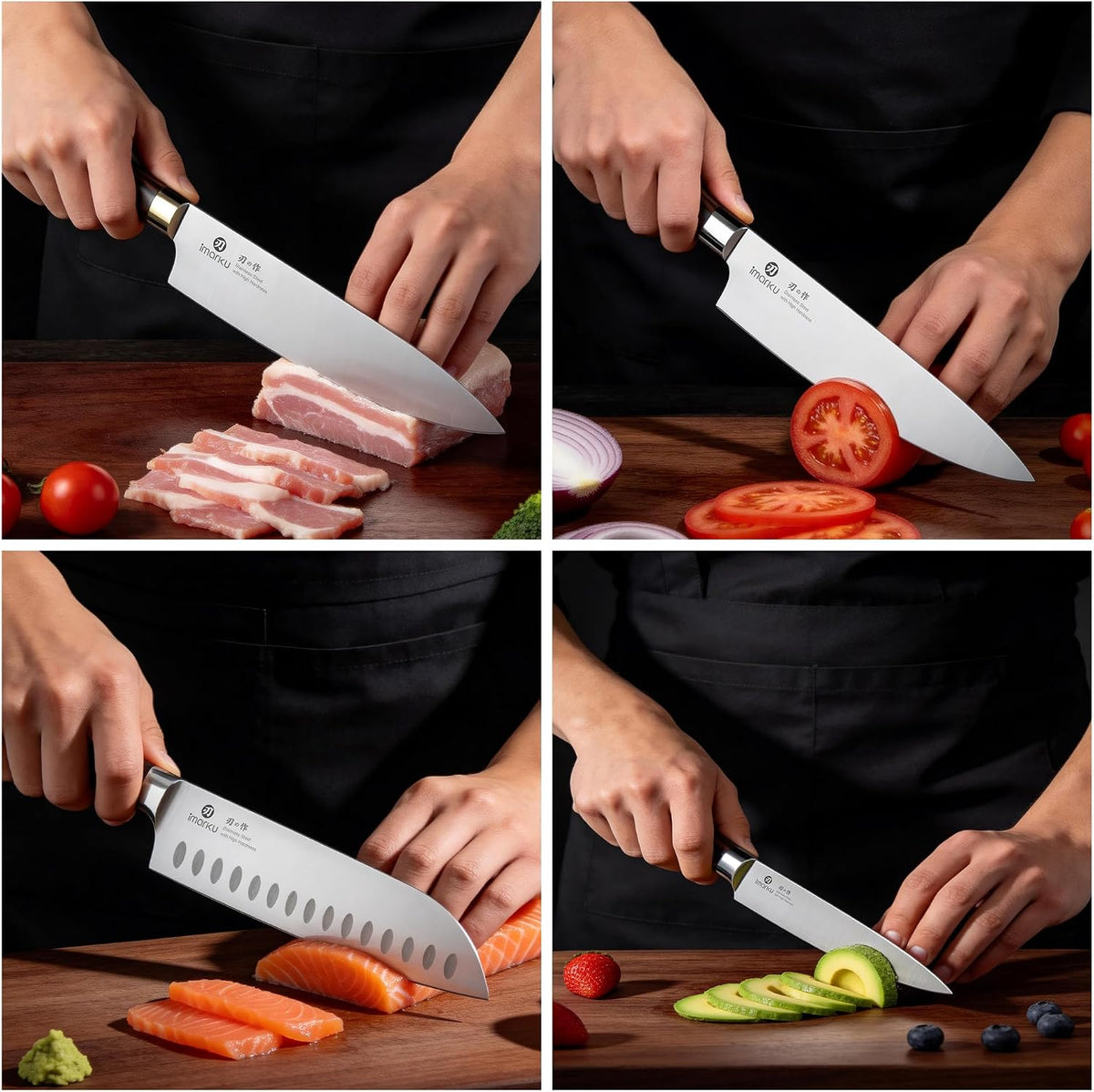 Santoku Knife 5 Inch, Japanese High Carbon Stainless Steel | Ultra Sharp Kitchen Knife, Chef Knife for Cutting Vegetable Meat, Ergonomic Pakkawood Handle, Best Choice for Home Kitchen