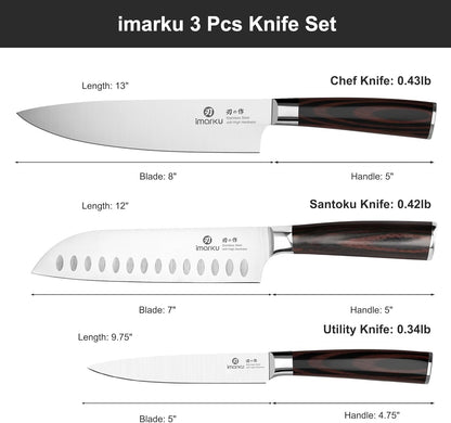 Santoku Knife 5 Inch, Japanese High Carbon Stainless Steel | Ultra Sharp Kitchen Knife, Chef Knife for Cutting Vegetable Meat, Ergonomic Pakkawood Handle, Best Choice for Home Kitchen