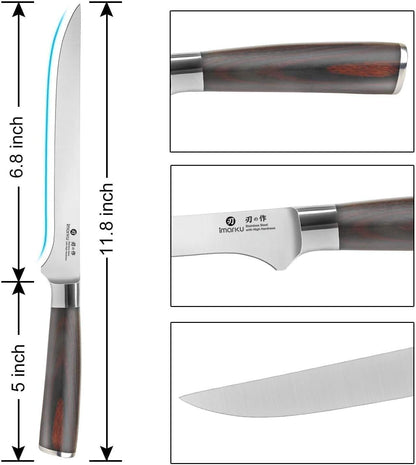 Santoku Knife 5 Inch, Japanese High Carbon Stainless Steel | Ultra Sharp Kitchen Knife, Chef Knife for Cutting Vegetable Meat, Ergonomic Pakkawood Handle, Best Choice for Home Kitchen