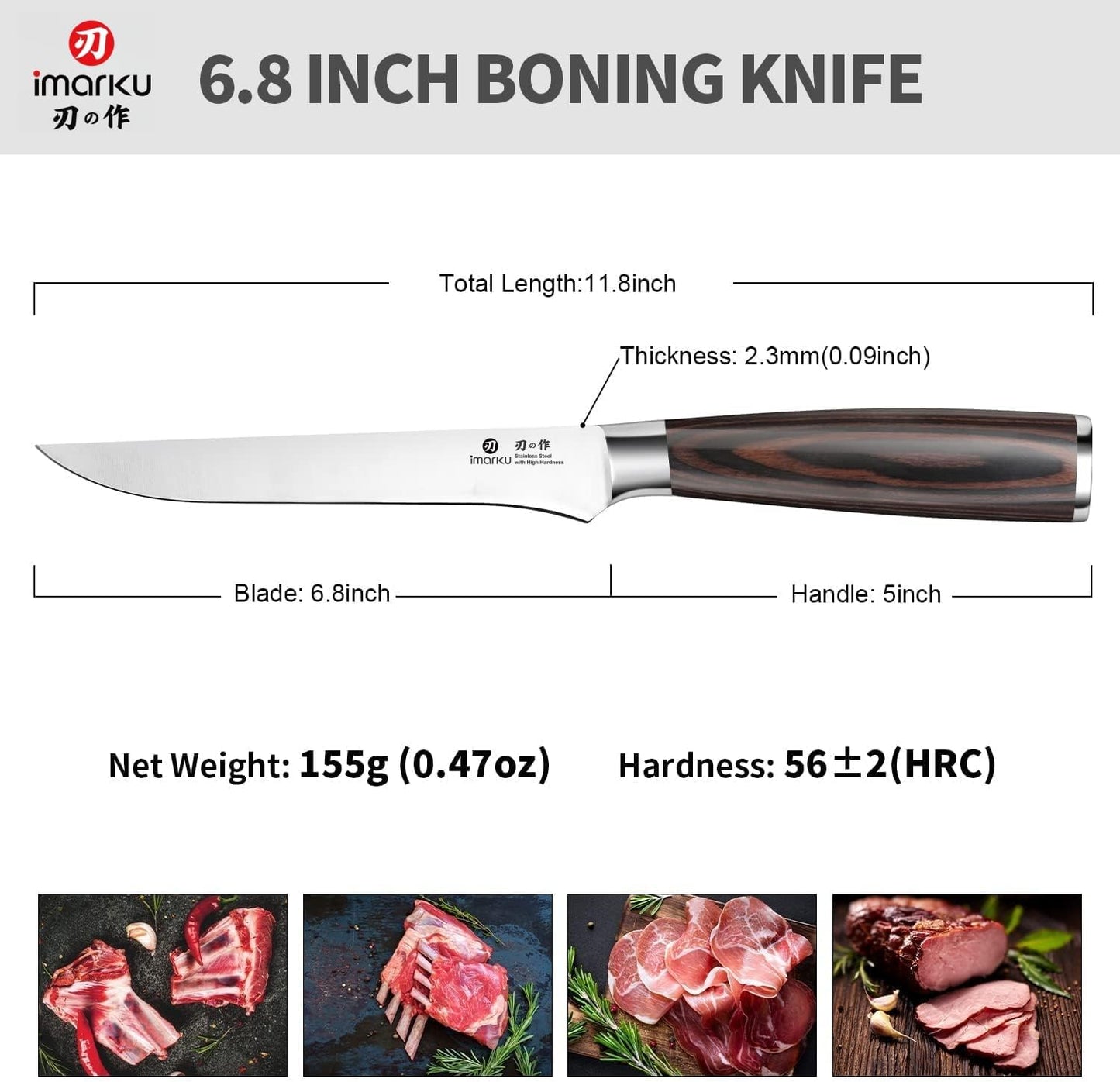 Santoku Knife 5 Inch, Japanese High Carbon Stainless Steel | Ultra Sharp Kitchen Knife, Chef Knife for Cutting Vegetable Meat, Ergonomic Pakkawood Handle, Best Choice for Home Kitchen