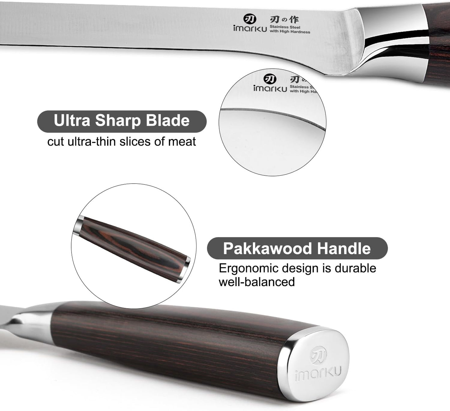 Santoku Knife 5 Inch, Japanese High Carbon Stainless Steel | Ultra Sharp Kitchen Knife, Chef Knife for Cutting Vegetable Meat, Ergonomic Pakkawood Handle, Best Choice for Home Kitchen