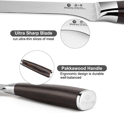 Santoku Knife 5 Inch, Japanese High Carbon Stainless Steel | Ultra Sharp Kitchen Knife, Chef Knife for Cutting Vegetable Meat, Ergonomic Pakkawood Handle, Best Choice for Home Kitchen