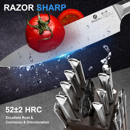 Santoku Knife 5 Inch, Japanese High Carbon Stainless Steel | Ultra Sharp Kitchen Knife, Chef Knife for Cutting Vegetable Meat, Ergonomic Pakkawood Handle, Best Choice for Home Kitchen