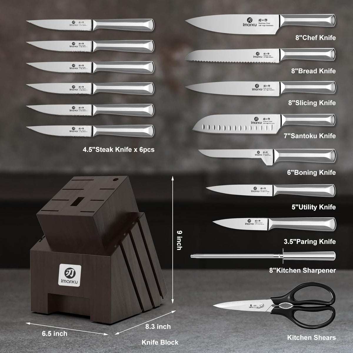Santoku Knife 5 Inch, Japanese High Carbon Stainless Steel | Ultra Sharp Kitchen Knife, Chef Knife for Cutting Vegetable Meat, Ergonomic Pakkawood Handle, Best Choice for Home Kitchen