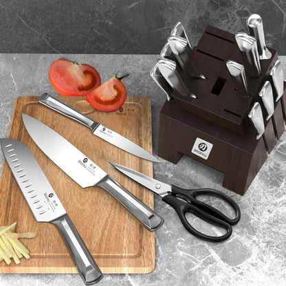 Santoku Knife 5 Inch, Japanese High Carbon Stainless Steel | Ultra Sharp Kitchen Knife, Chef Knife for Cutting Vegetable Meat, Ergonomic Pakkawood Handle, Best Choice for Home Kitchen