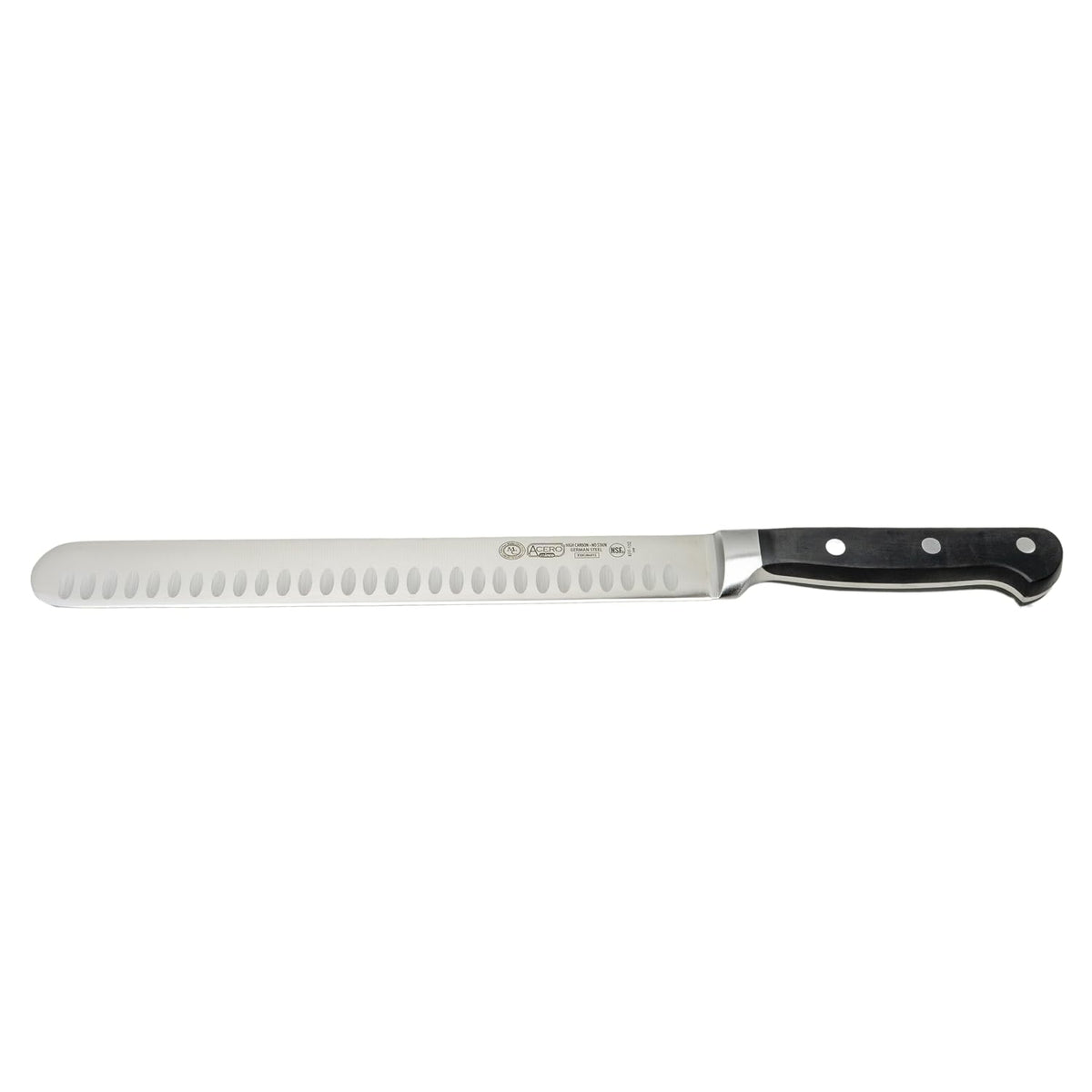 10" Black Fish/Roast Slicer with Granton Edge