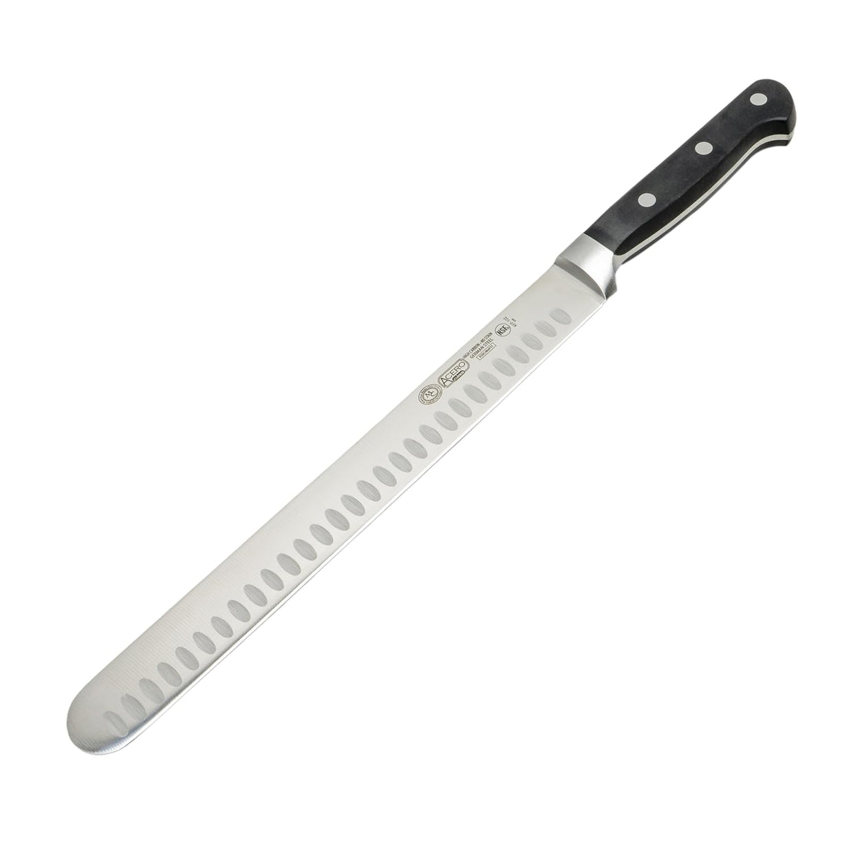 10" Black Fish/Roast Slicer with Granton Edge